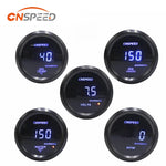 CNSPEED 52mm 6-in-1 Car Gauge Set | Digital Turbo Boost Oil Pressure Water Temp Voltmeter Tachometer