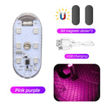 1 PC Multi Color Car Light Wireless LED Touch Light Roof Light Sensor Read Lamp Mini U close-up view