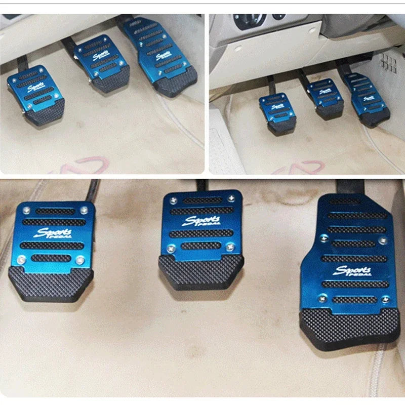 New 2Pcs/3Pcs/set Universal Non-Slip Aluminum Manual Transmission Car Pedal Cover Set Ki detail view