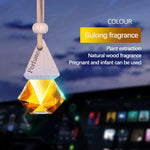 Car Hanging Glass Perfume Bottle | Auto Aromatherapy Diffuser Decoration close-up view