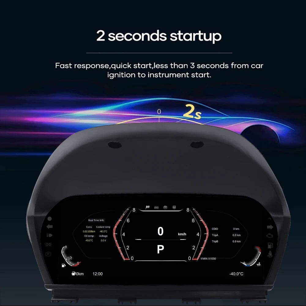 For BMW 1/2 Series X1/X2 Digital Cluster | 10 Inch LCD Dashboard Instrument close-up view