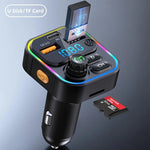 FM Transmitter Bluetooth 5.3 Handsfree Car AUX Radio Modulator MP3 Player with PD20W QC3.0 Fast Char