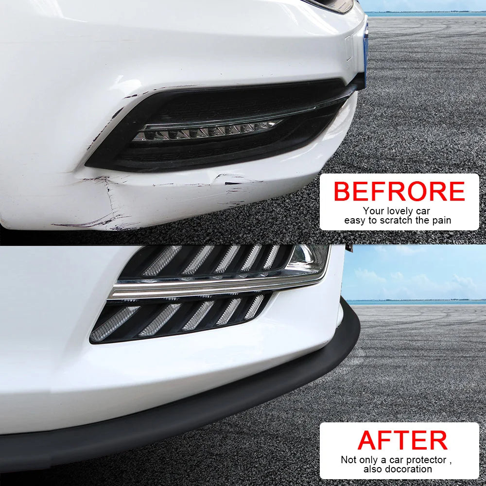2.5M Car Lip Skirt Protector Exterior Mouldings Car Front Bumper Lip Universal 60mm W alternate view