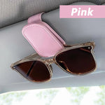 Sunglasses Holder Is Suitable for Car Sun shades Magnetic Leather Sunglasses Clip and Ti detail view