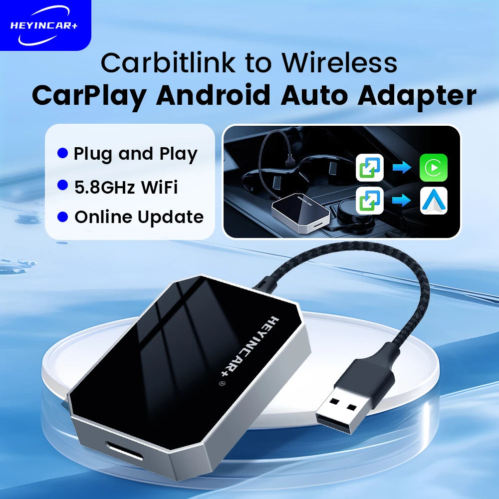 HEYINCAR Carbitlink,Easy connect to Wireless CarPlay Android Auto For Geely Baic Jetour DongFeng For