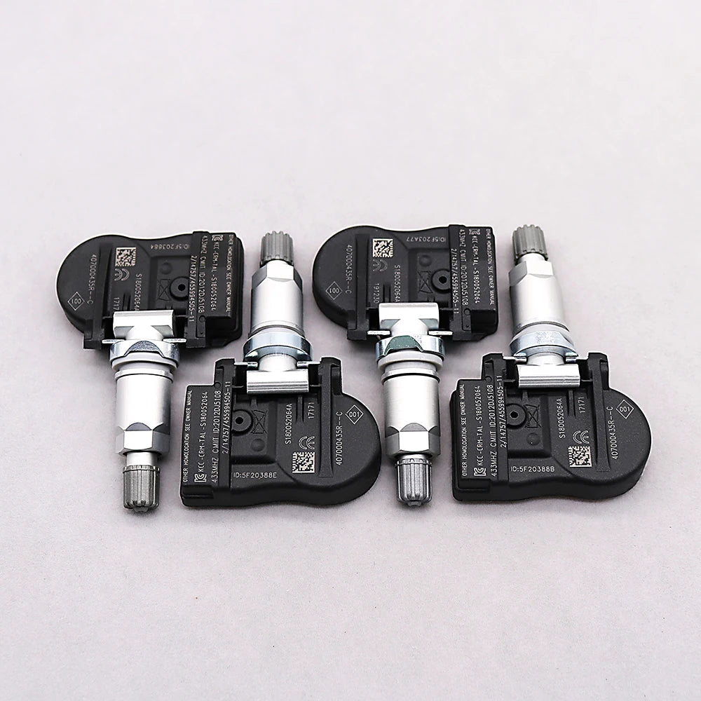 4PCS 433MHz TPMS Tire Pressure Sensor for Renault Megane Scenic Zoe Fluence Laguna | Direct Fit Pre-