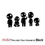 Car Body Alien Car Stickers And Decals Funny Decal Car Window Decoration Vinyl Sticker close-up view