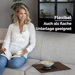 Couch Cup Holder Bamboo Wood Sofa Armrest Tray Foldable Sofa Cup Holder Anti-Slip Cou lifestyle view