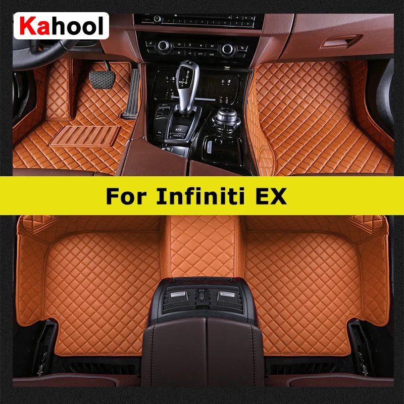 KAHOOL Custom Car Floor Mats For Infiniti EX EX25 EX30 EX35 EX37 Auto Carpets Foot Coche Accessorie