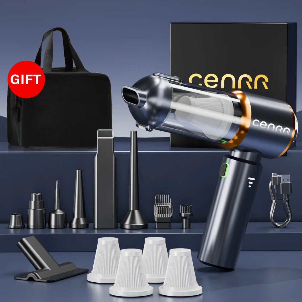 CENRR 998000PA Mini Cordless Car Vacuum Cleaner | Powerful Handheld Blower for Auto & Ho detail view