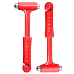 Car Emergency Safety Hammer Seat Belt Cutter Window Glass Breaker close-up view