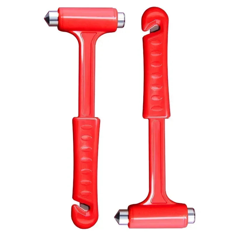 Car Emergency Safety Hammer Seat Belt Cutter Window Glass Breaker close-up view