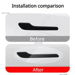 For Tesla Model 3 Y Juniper 2021-2025 Inverted Door Handle Scratch Protector | TPU Pai close-up view