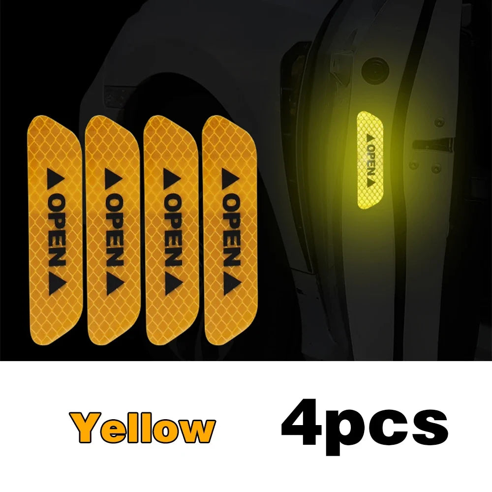 4PCS Reflective Car Door Opening Warning Reflector Tape lifestyle view