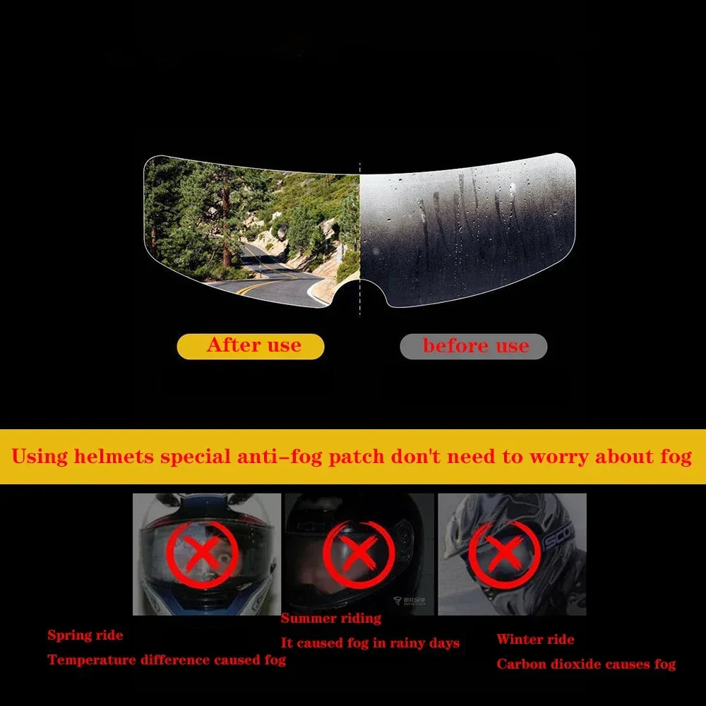 Helmet Visor Film Anti Fog Fit for Alpinestars Supertech R10 Lens Anti Fog Film Motorc close-up view