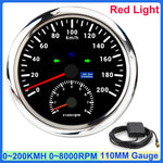 GPS Speedometer and Tachometer Combo | 2 in 1 110mm Gauge with GPS Antenna additional angle