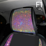 Ladies Car Interior Accessories Shiny Diamond Universal Car Seat Cover Fashion Luxury close-up view