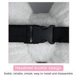 Cute Bowknot Car Headrest Neck Pillow | Plush Lumbar Support Cushion detail view