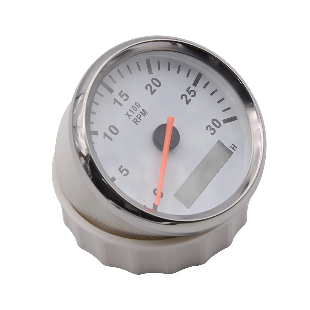 3000RPM Tachometer 85mm with Sensor | Diesel Engine Marine Boat Car RPM Gauge Hour Met close-up view