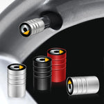 4pcs Aluminum Alloy Tire Valve Stem Caps for Smart Fortwo Forfour | Dust Proof Airtigh close-up view