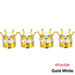 Bling Bling Rhinestone Valve Stem Caps | Chrome Crown Tire Valve Caps for Cars, Bikes alternate view