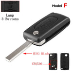 2 / 3 / 4 Buttons Remote Key Case Fit for Peugeot 207 307 308 407 607 807 Citroen C2 alternate view