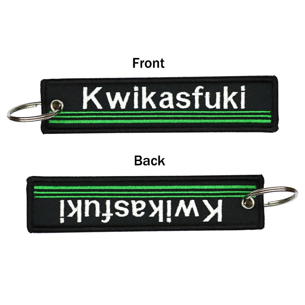 Double-Sided Embroidery Key Ring Keychain For Motocycle Keys detail view
