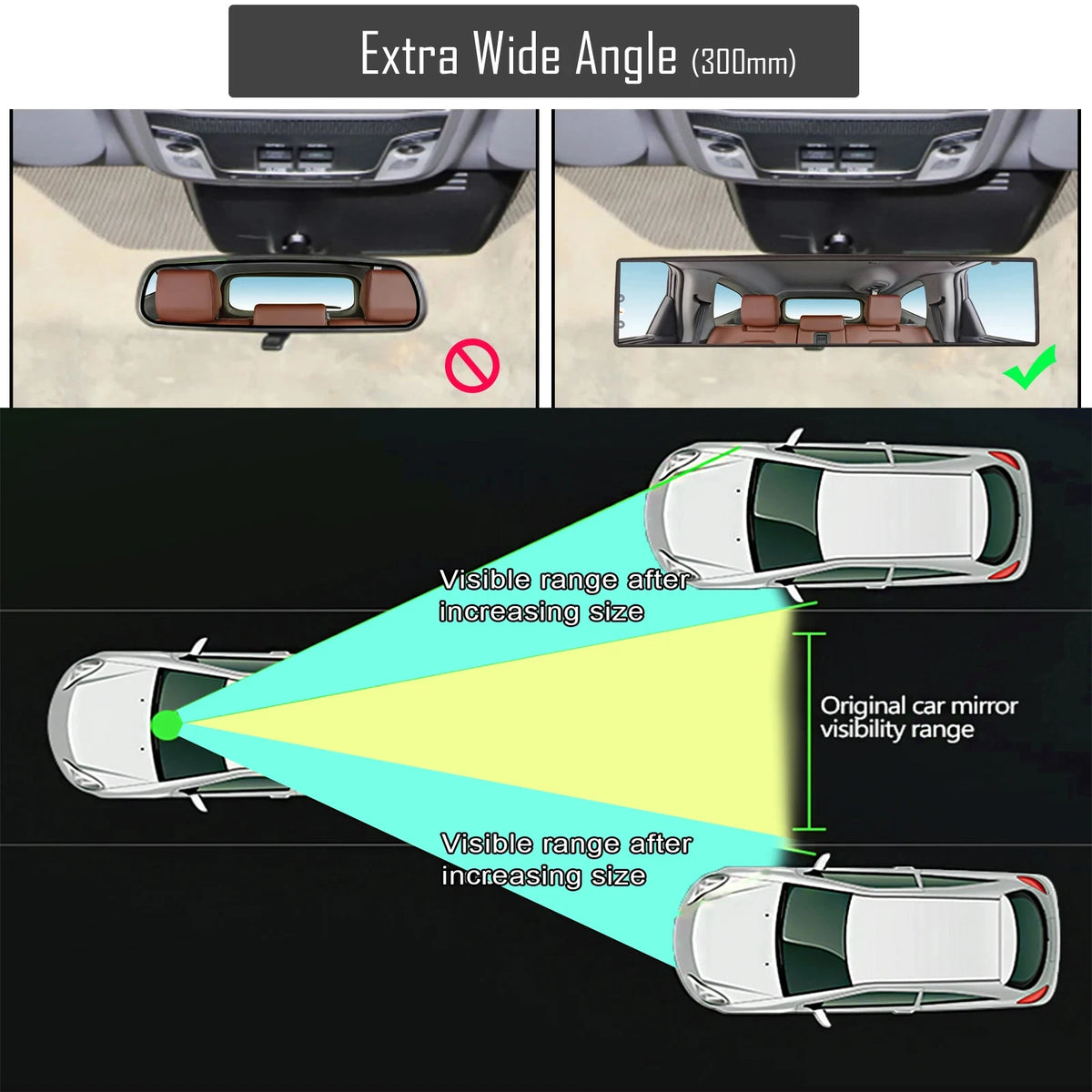 Auto Anti glare Wide Angle Convex Rearview Mirror Car Interior Rear View Baby Child Seat Watch Blue Sun Visor Goggle Safety