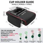 Center Console Organizer with Cup Holder Car Armrest Storage Box Armrest Heightening Cushion Pad for Car Interior Auto Accessory