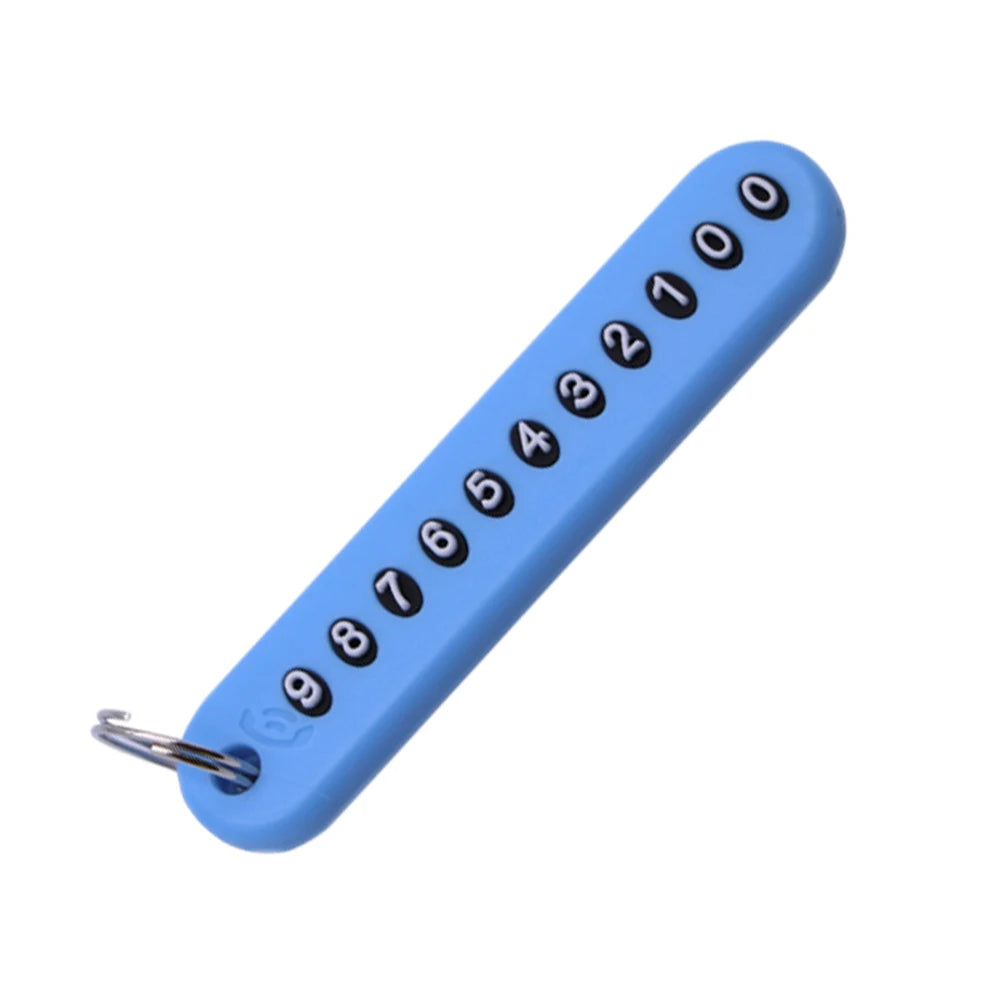 Silicone Phone Number Key Ring Anti-Lost Keychain lifestyle view
