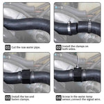 Black Water Temp Gauge Adapter | Radiator Temperature Sensor Joint Pipe for 18MM 20 additional angle