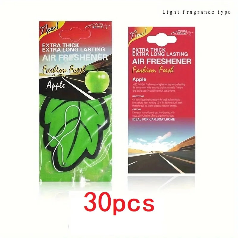 3-60pcs Car Air Freshener Natural Scented Tea Paper Auto Hanging Vanilla Perfume Frag lifestyle view