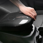 Carbon Fiber Car Central Console Armrest Box Cover Trim For Toyota RAV4 XA50 2019 2020 2021 2022 2023 2024 Hybrid Accessories