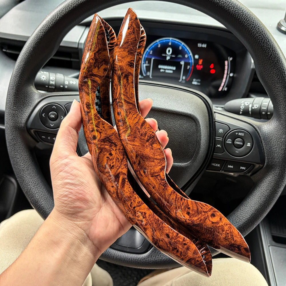 Universal Car Steering Wheel Cover Anti-slip Bright Gloss Carbon Fiber Texture Stee additional angle