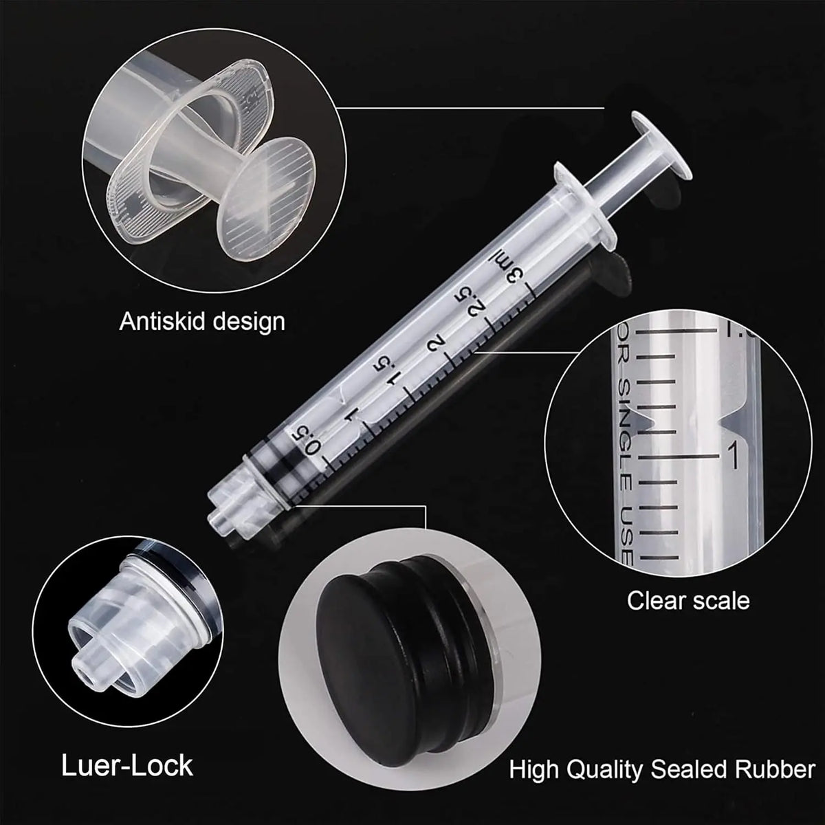 5Pcs/Set Glue Applicator Syringe with Blunt Tip Needle and Cap for Liquids, Glues, In alternate view