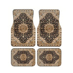 Red Bohemian Paisley Print Car Floor Mats 4Pcs Universal Anti-Slip Auto Carpet Interi lifestyle view