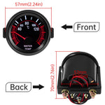 2" 52mm Water Temperature Gauge 40-120°C | 12V Car Water Temp Meter with Sensor and additional angle