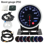 2 Inch 52mm Smoke Lens Turbo Boost Gauge | 8 Color Backlight Car Gauge with Sensor additional angle