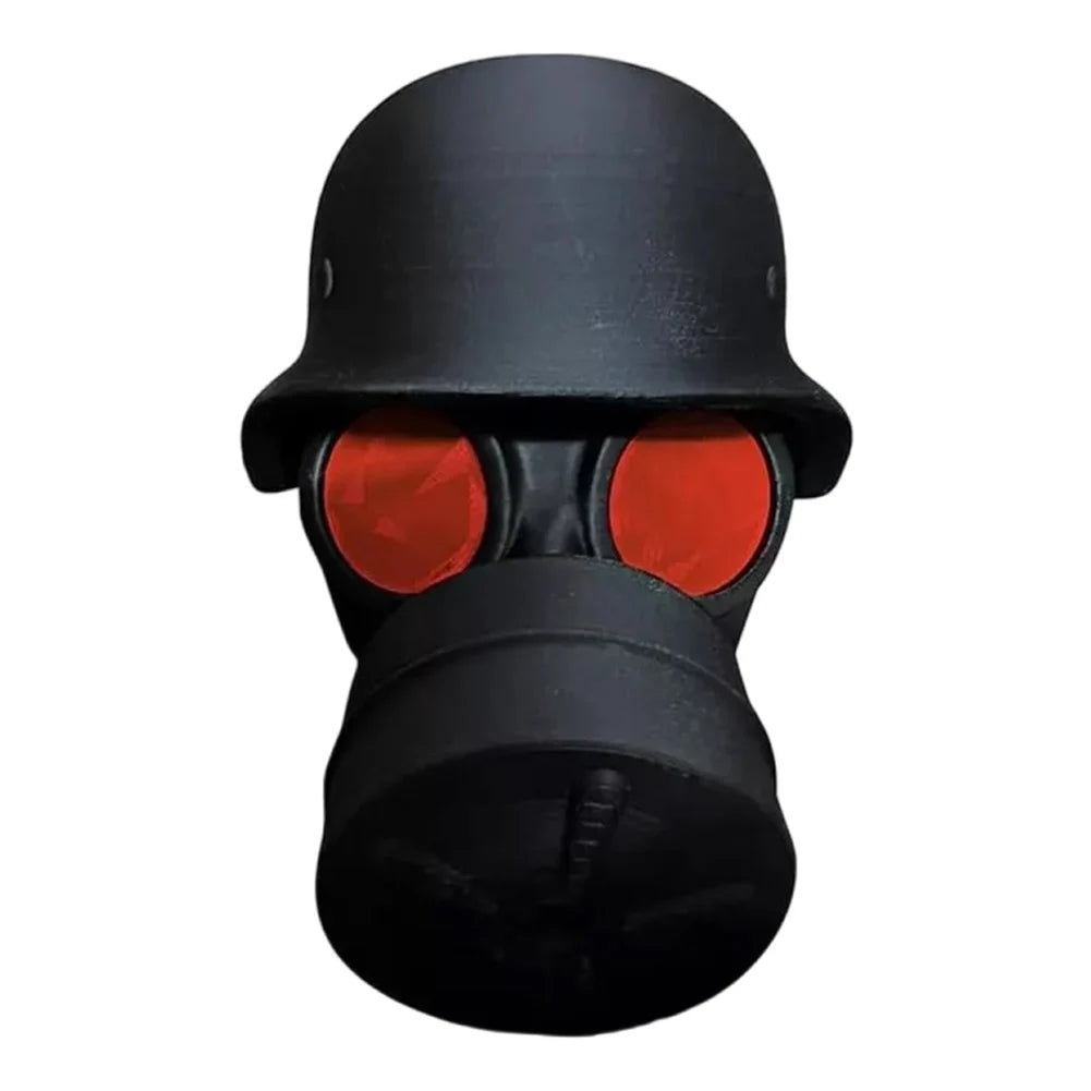 Gas Mask Trailer Hitch Cover | Unique Rust-Proof Helmet Plug for Receiver Tube additional angle