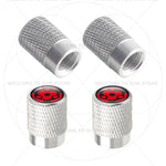 Itachi Rinnegan Sharingan Tire Valve Caps | 4pc Aluminum Anime Car Accessories close-up view