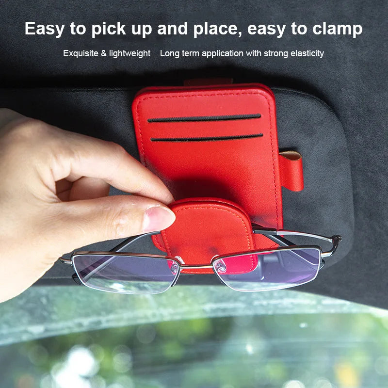Car-Mounted Eyeglass Storage Box Sunshade Clip