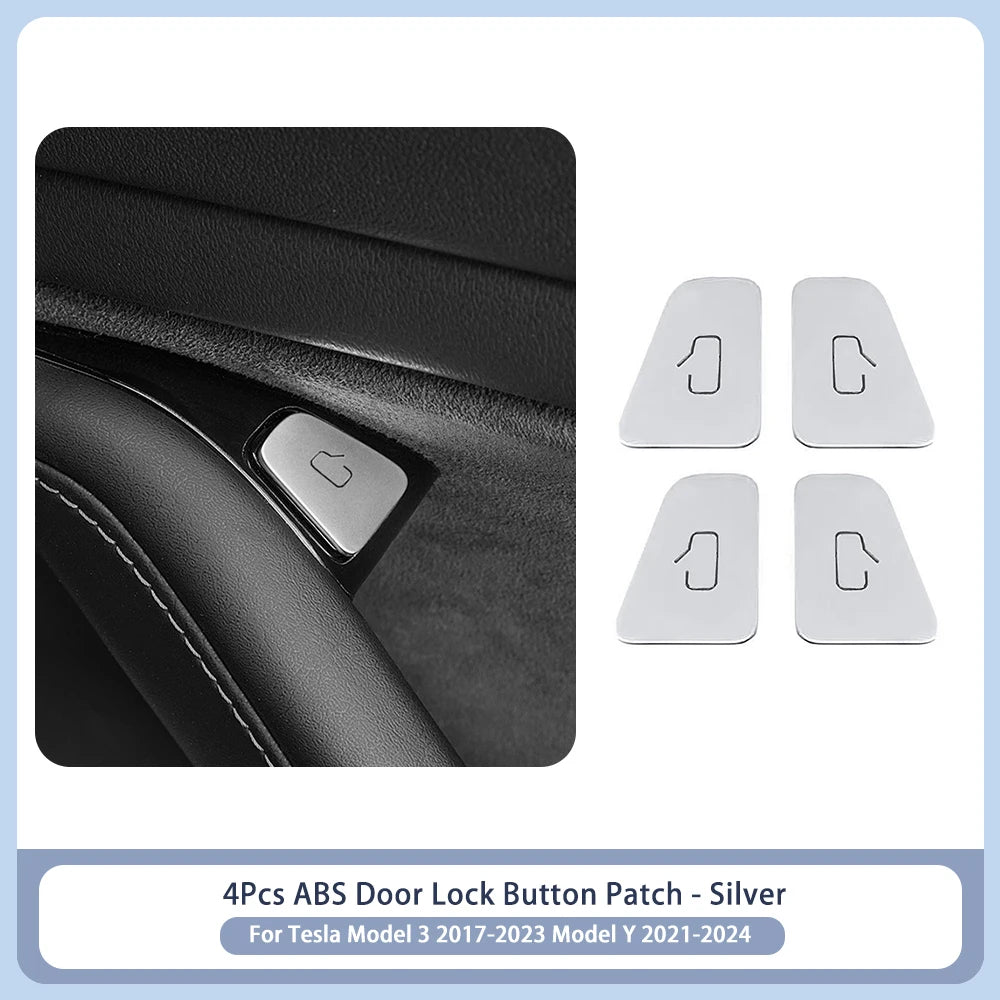 Tesla Model 3 Y Window Lifter Switch Trim Cover | ABS Button Sticker detail view