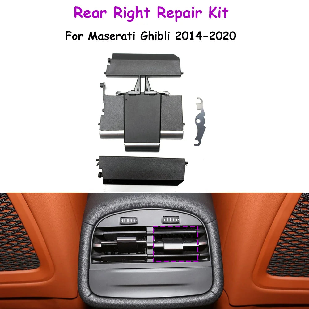 LHD RHD Ghibli 2014-2020 Car Rear Left Right Air Conditioning AC Vent Grille Slide Clip Repair Kit For Maserati 670021523