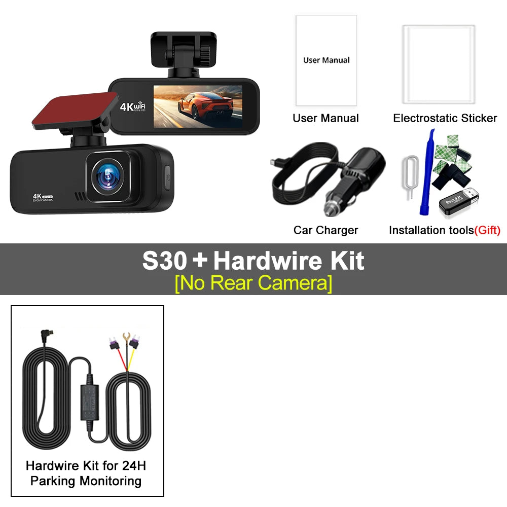 4K Dash Cam WiFi GPS Car DVR | 2160P Drive Recorder alternate view