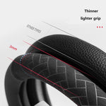 Car steering wheel cover embossed anti slip plush suede, sweat absorbing ultra-thin a alternate view