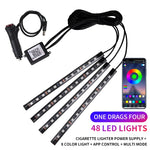 Neon LED Car Interior Ambient Foot Strip Light Kit Accessories RGB Backlight Remote A lifestyle view