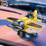 Solar Powered Rotating Airplane Car Dashboard Ornament