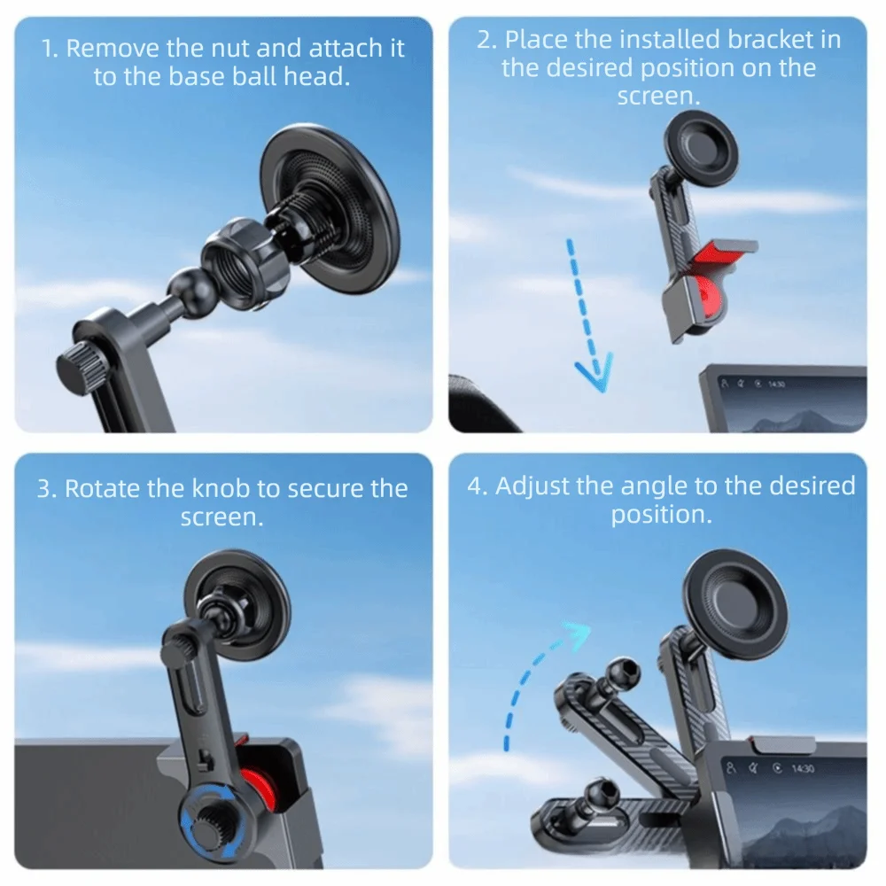 Magnetic Car Phone Holder 360° Rotatable Anti-Slip Mount alternate view