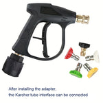 High Pressure Car Wash Gun with 1L Foam Sprayer | 5 Nozzles & M22-14 Adapter for Karc lifestyle view