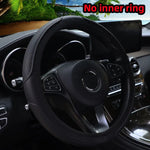 Leather Steering Wheel Cover for 14.5-15 Inch Wheels lifestyle view
